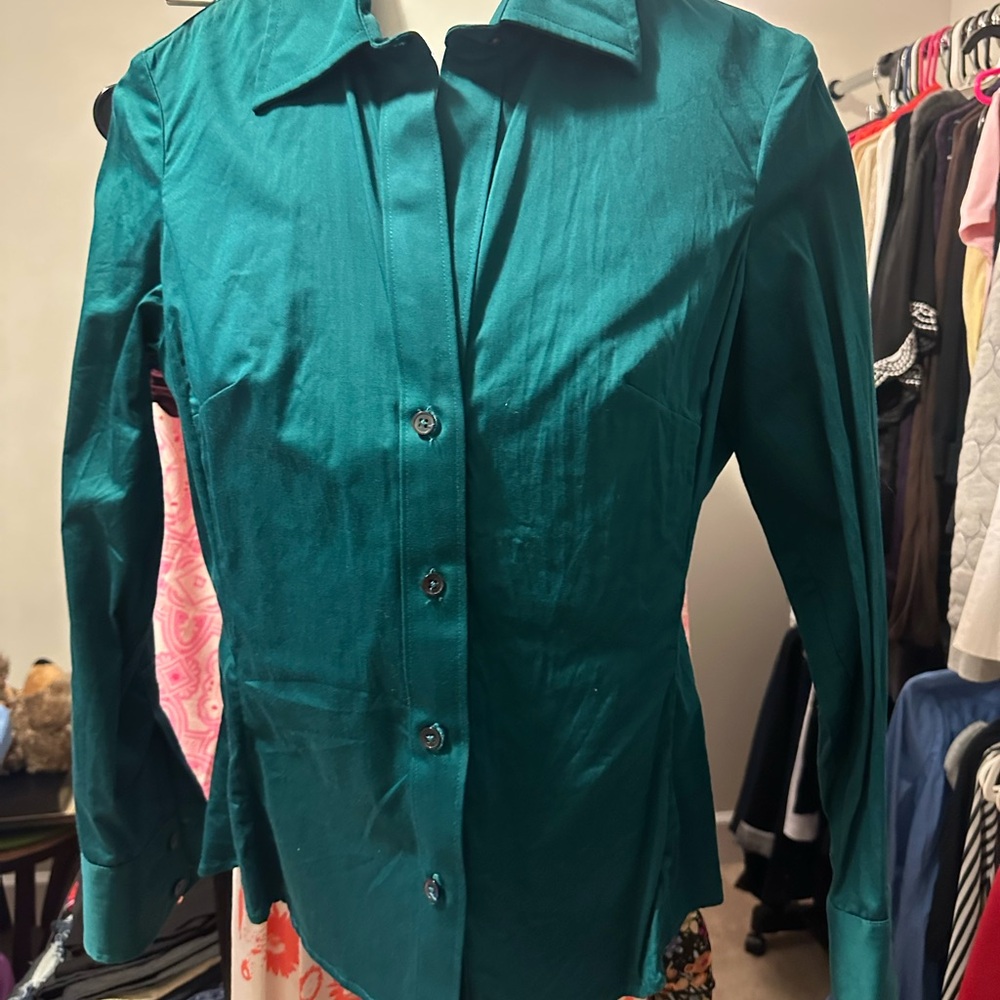 Banana Republic Teal Button-Down Shirt